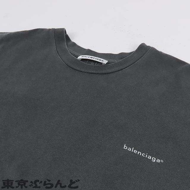 バレンシアガ BALENCIAGA ミニロゴプリント Tシャツ 556115 グレー 