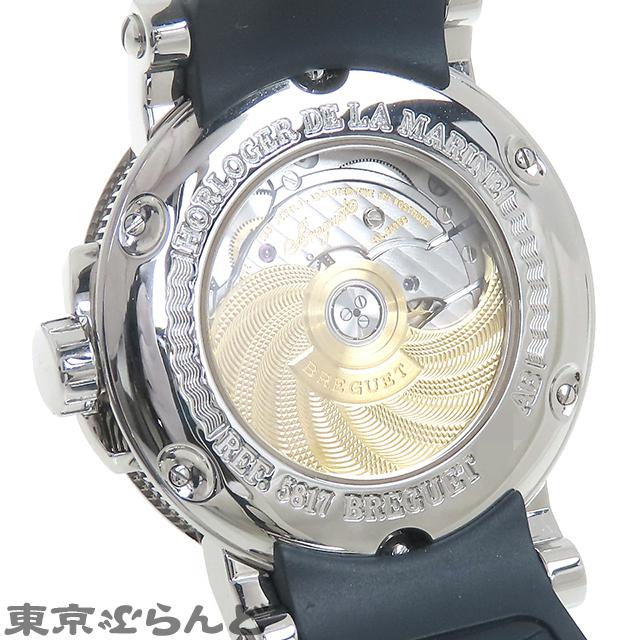 3年保証 ブレゲ Breguet マリーン2 ラージデイト 5817ST/Y2/5V8 ブルー SS ラバー ビッグデイト 保証書付き 腕時計 メンズ 自動巻 101701188｜tokyobrand｜04