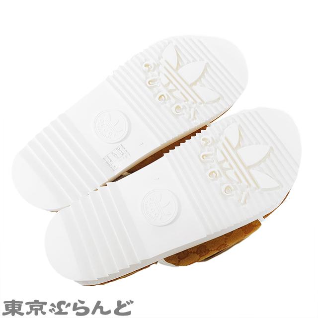 GUCCI グッチ アディダス コラボ プラットフォーム サンダル ゴールド 