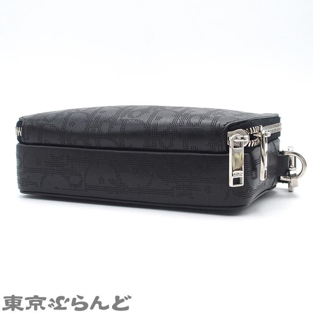 希少 クリスチャンディオール サスペンダー　黒Y型　ペイズリー　ボタンタブ式 ディオール Dior エッセンシャル ポーチ 2ESBC119VPD_H03E ブラック