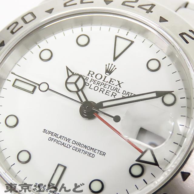 ロレックス ROLEX エクスプローラー II 2 16570 A番 ホワイト 白文字盤 SS オイスターブレス 腕時計 メンズ 自動巻 仕上済 保証書付 101704023｜tokyobrand｜05