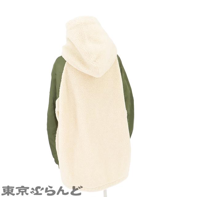 MONCLER モンクレール フリース ボア ジャケット アイボリー MONCLER モンクレール フリース ボア ジャケット アイボリー