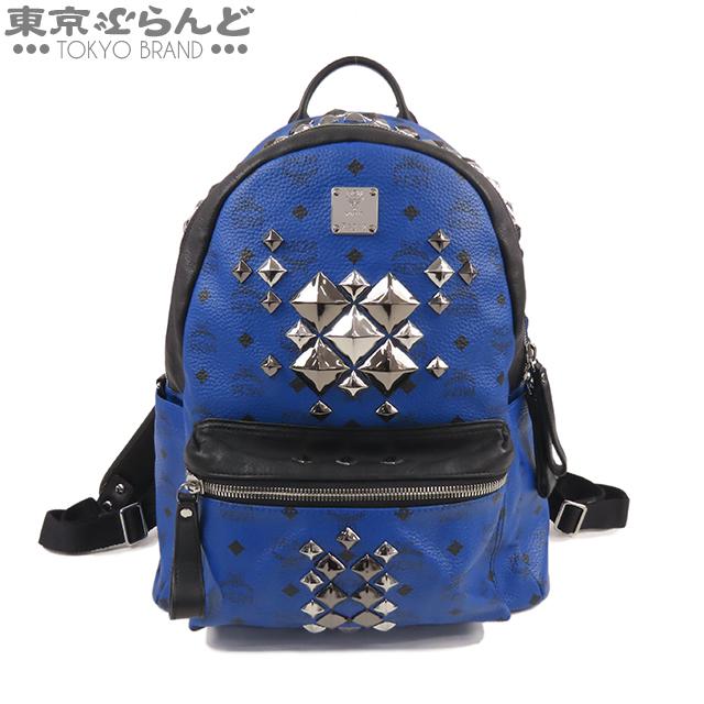 MCM エム・シー・エム スタッズ リュック MMK4AVE51LM001 ブルー 