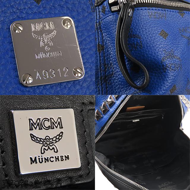 MCM エム・シー・エム スタッズ リュック MMK4AVE51LM001 ブルー 