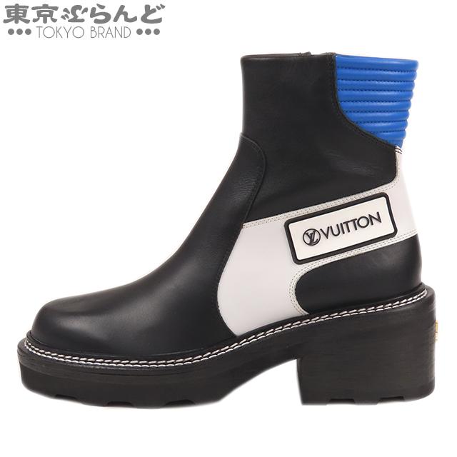 【期間限定特価値下げ中】ルイヴィトン ボブールアンクルブーツ 38 サイドゴア LOUIS VUITTON（ルイ・ヴィトン） ボブール アンクルブーツ ブラックx