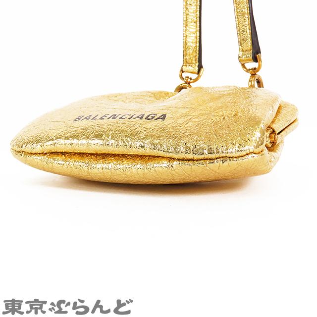 バレンシアガ レザー スマイル ケース 小銭入れ BALENCIAGA（バレンシアガ） クラウド ライン コインパース ゴールド