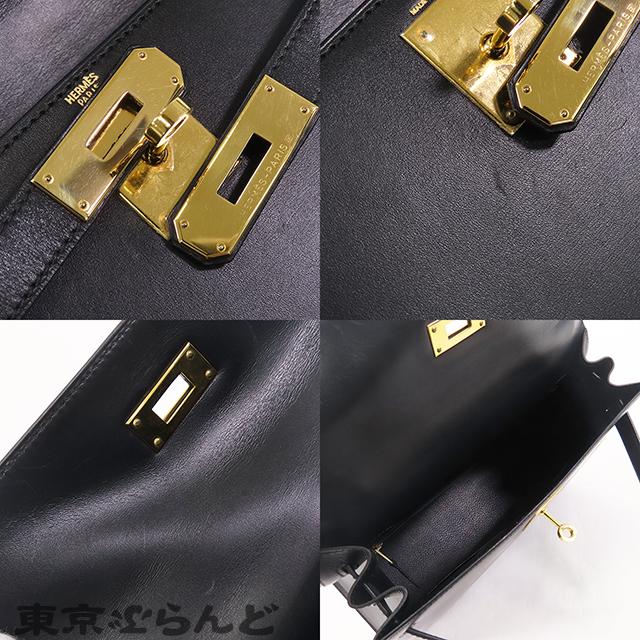 HERMES（エルメス） ケリー 28 □F刻印 黒 ブラック ゴールド金具