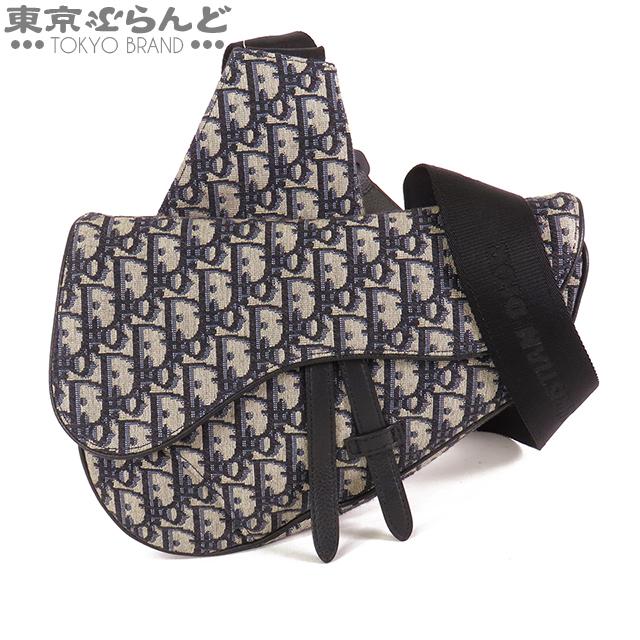 ディオール Dior サドル バッグ ブラック ベージュ キャンバス