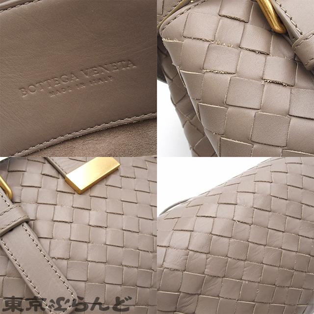 ボッテガヴェネタ BOTTEGAVENETA ローマ ミニ 2WAY グレージュ レザー