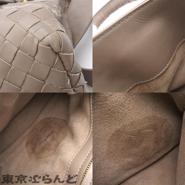 ボッテガヴェネタ BOTTEGAVENETA ローマ ミニ 2WAY グレージュ レザー