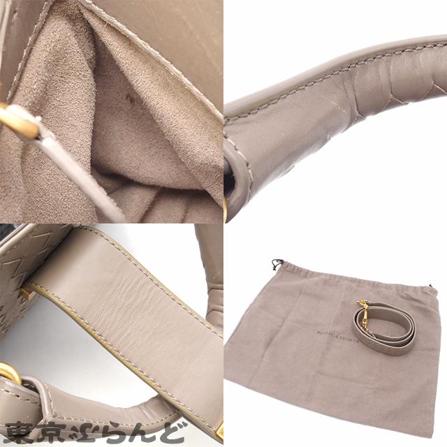 ボッテガヴェネタ BOTTEGAVENETA ローマ ミニ 2WAY グレージュ レザー