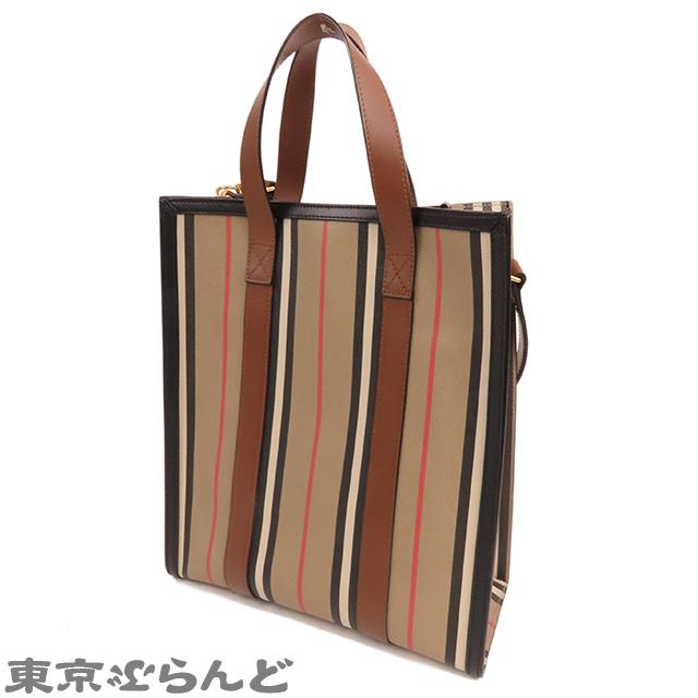 BURBERRY バーバリー スモール アイコン ストライプ トート BURBERRY バーバリー スモール アイコン ストライプ トート