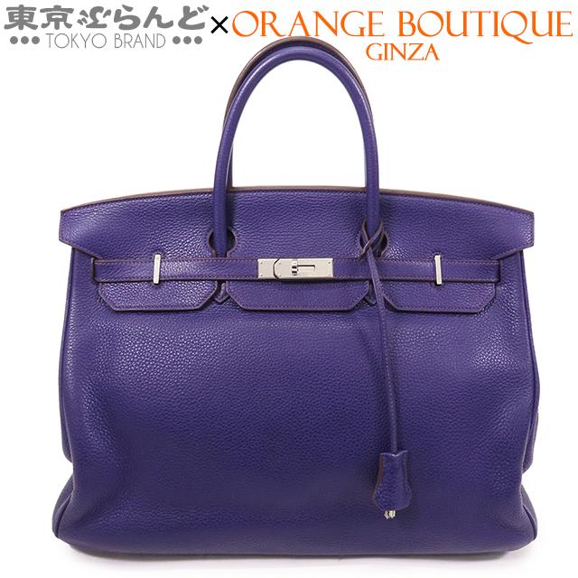 HERMES（エルメス） バーキン 40 □N刻印 紫 アイリス シルバー金具