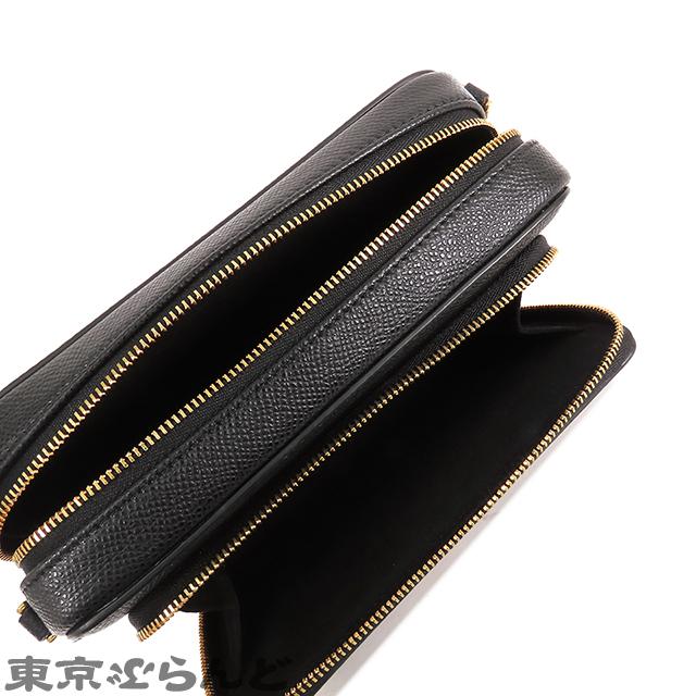 ディオール Dior カロ ダブルポーチ S7431UBAE ブラック ゴールド金具