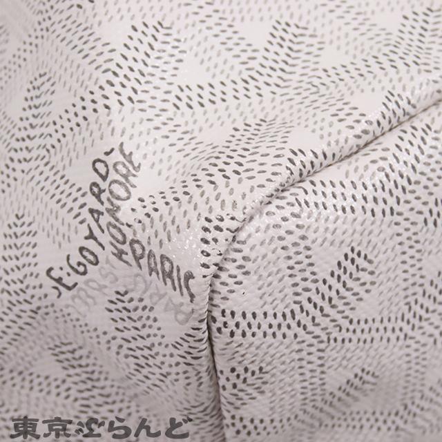 GOYARD（ゴヤール） サンルイ PM ホワイト PVC ハンドバッグ ポーチ