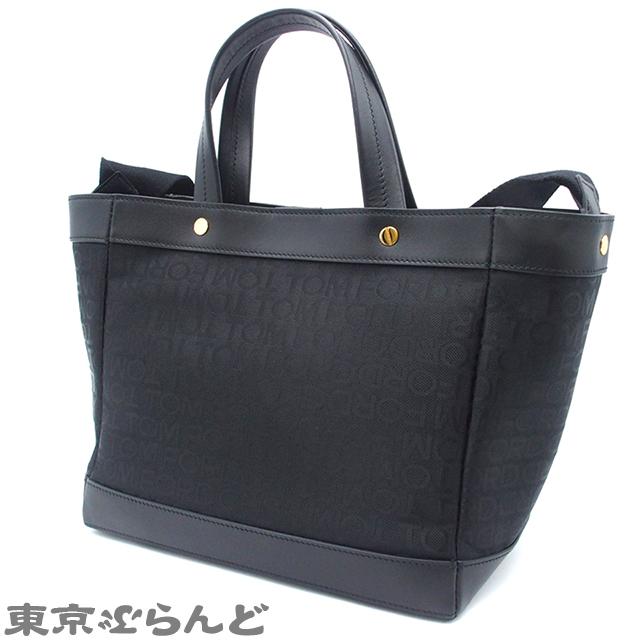 トムフォード TOM FORD ロゴ トートバッグ 2WAY ブラック レザー トムフォード TOM FORD ロゴ トートバッグ 2WAY ブラック レザー