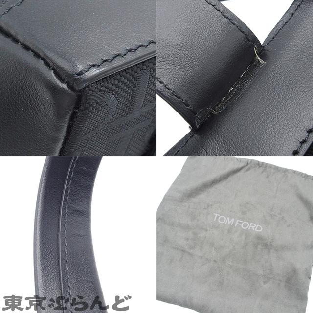 トムフォード TOM FORD ロゴ トートバッグ 2WAY ブラック レザー トムフォード TOM FORD ロゴ トートバッグ 2WAY ブラック レザー
