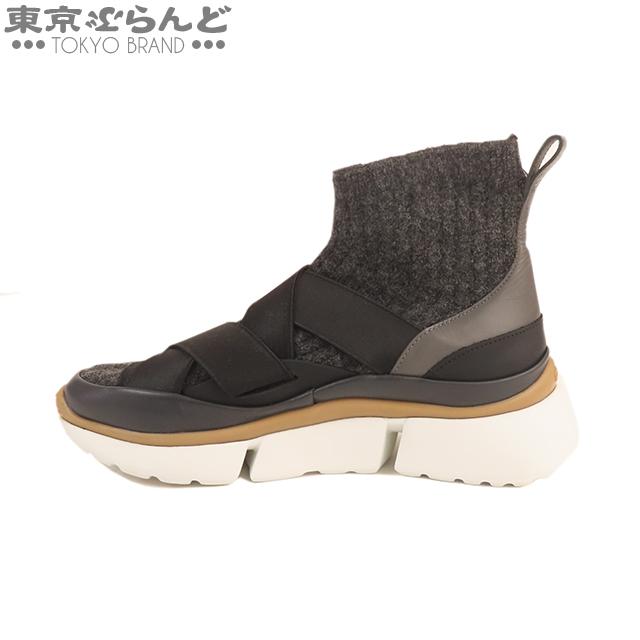 Chloe（クロエ） ニット ソックス ブーツ スニーカー グレー ブラック