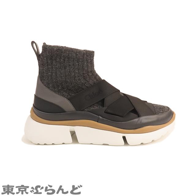 Chloe（クロエ） ニット ソックス ブーツ スニーカー グレー ブラック