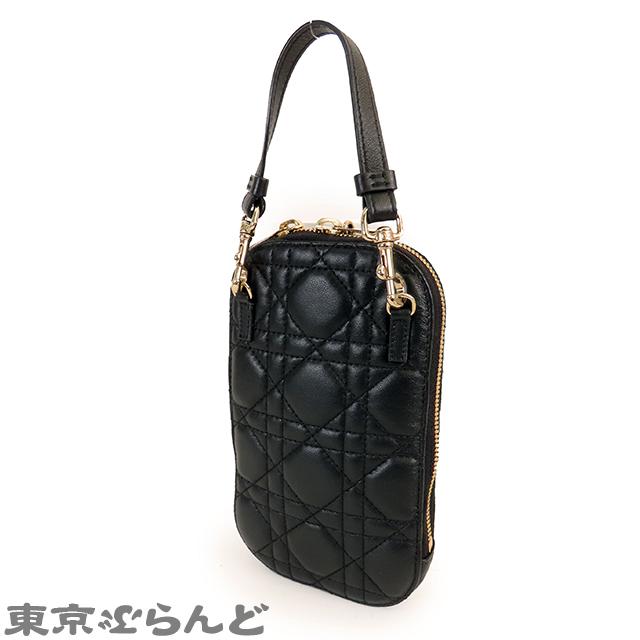 ディオール Dior フォンホルダー S08720NMJ M900 ブラック レザー 携帯ケース マルチポシェット バッグ レディース 101709981｜tokyobrand｜02