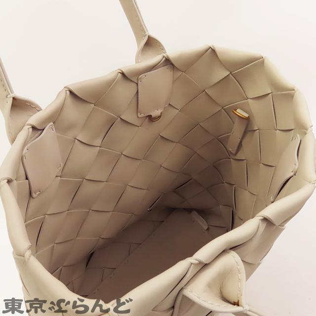 ボッテガヴェネタ BOTTEGAVENETA マキシ カバ アイボリー レザー 2WAY ショルダーバッグ イントレチャート トートバッグ レディース 101710735｜tokyobrand｜06