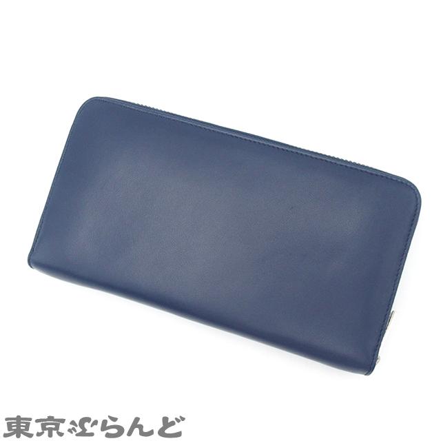 LOEWE（ロエベ） ラウンドファスナー 長財布 133.87.L92 ブルー カーフ
