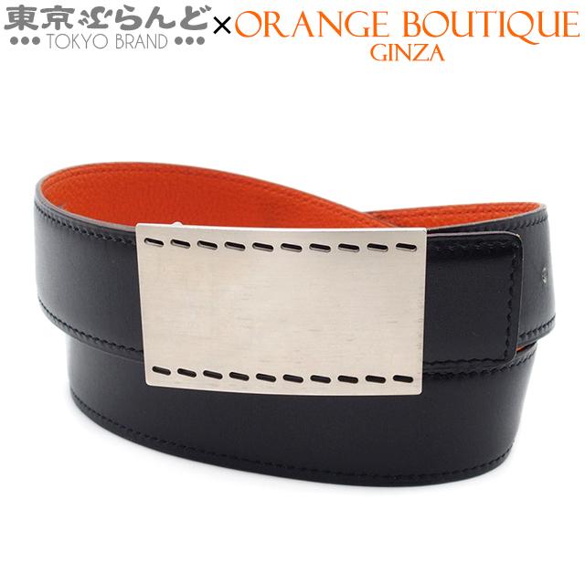 HERMES（エルメス） ステッチ パンチング リバーシブルベルト □M刻印