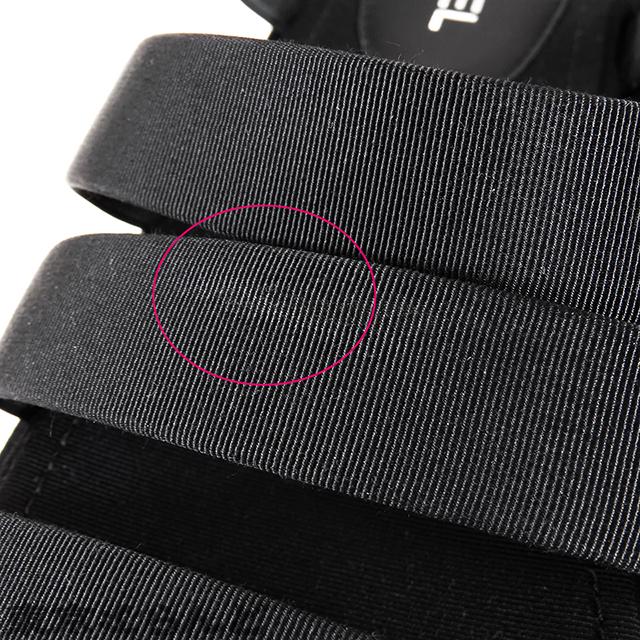 CHANEL（シャネル） ベルトサンダル 厚底 ブラックxホワイト