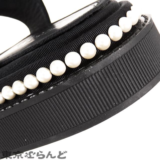 CHANEL（シャネル） ベルトサンダル 厚底 ブラックxホワイト
