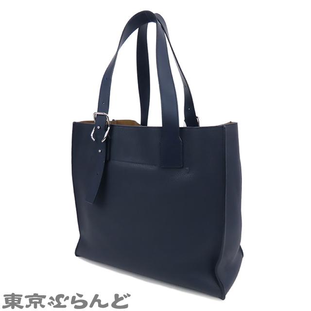 ロエベ LOEWE バックル トートバッグ B692L09X01 ネイビー カーフ 