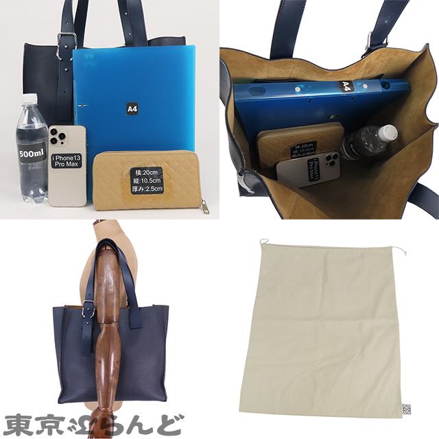 ロエベ LOEWE バックル トートバッグ B692L09X01 ネイビー カーフ ショルダーバッグ メンズ 101712449｜tokyobrand｜09