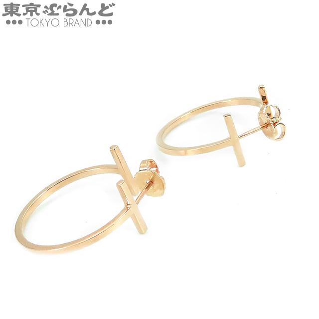 ティファニー TIFFANY&Co. T フープ ピアス 60011243 K18PG ミディアム 