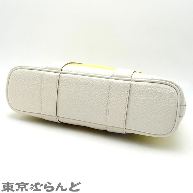 HERMES（エルメス） ガーデンファイル PM 2way Z刻印 ライムxホワイト