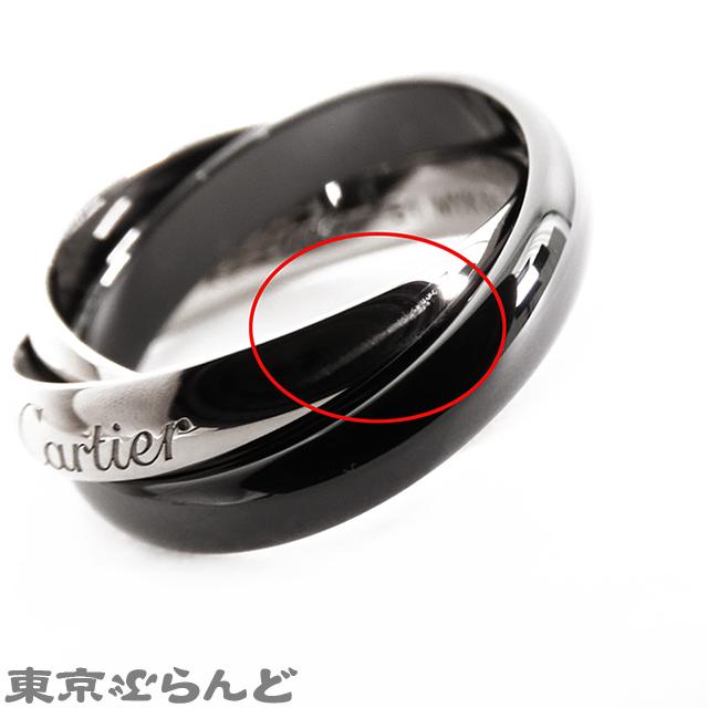 カルティエ CARTIER クラシック トリニティ リング セラミック ホワイトゴールドxブラック K18WG セラミック 11.5号相当 51 指輪 レディース 仕上済 101714404｜tokyobrand｜05