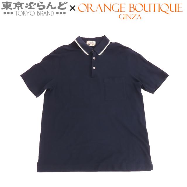 HERMES（エルメス） セラーステッチ ポロシャツ マリーン コットン H