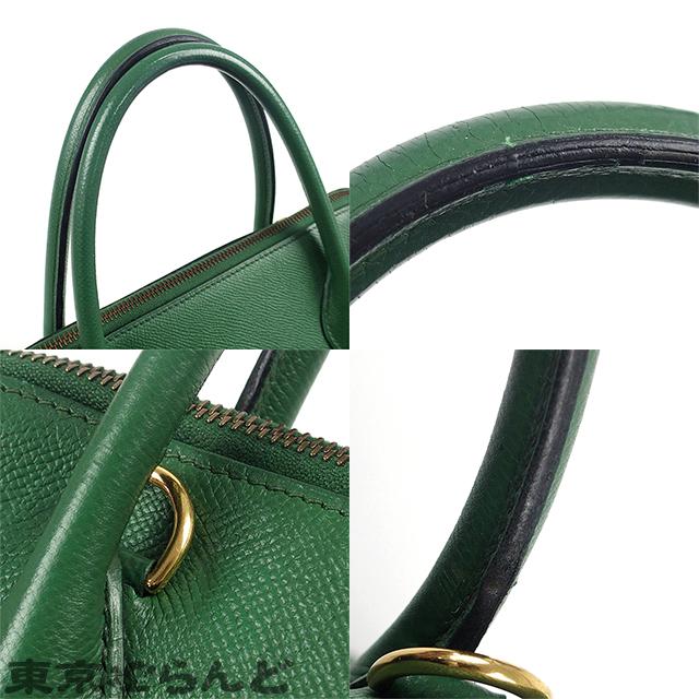 HERMES エルメス ボリード 35 ○X刻印 グリーン ゴールド金具 HERMES エルメス ボリード 35 ○X刻印 グリーン ゴールド金具