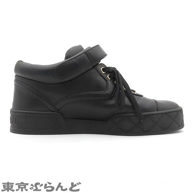 CHANEL シャネル ココマーク スニーカー G34967 ブラック レザー CHANEL シャネル ココマーク スニーカー G34967 ブラック レザー