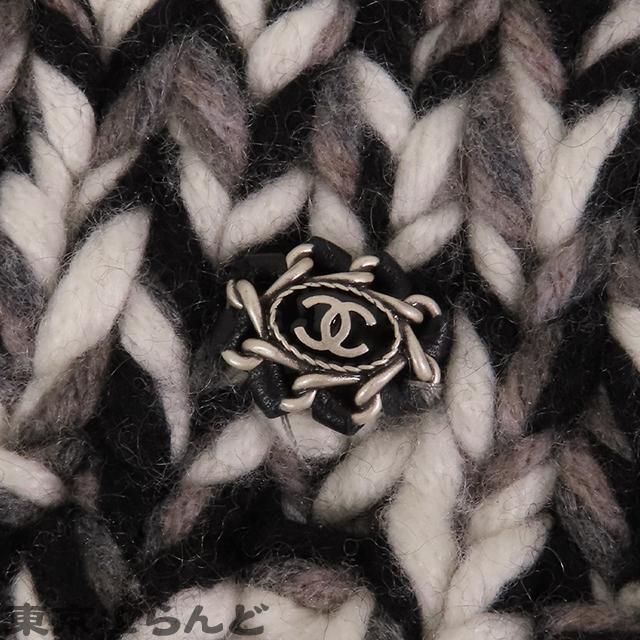 CHANEL（シャネル） ニット帽 P54758K07146 ブラックxグレーxホワイト