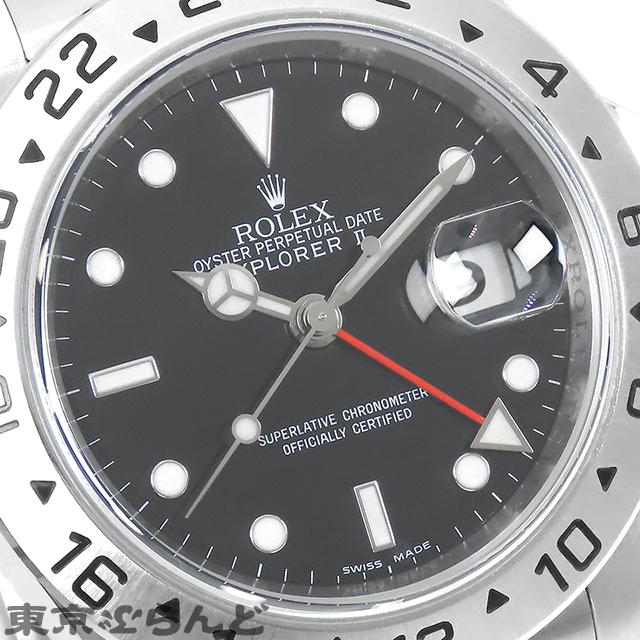 ロレックス ROLEX エクスプローラー2 16570 V番 ブラック SS オイスターブレス ルーレット文字盤 腕時計 メンズ 自動巻 仕上済 101717667｜tokyobrand｜05