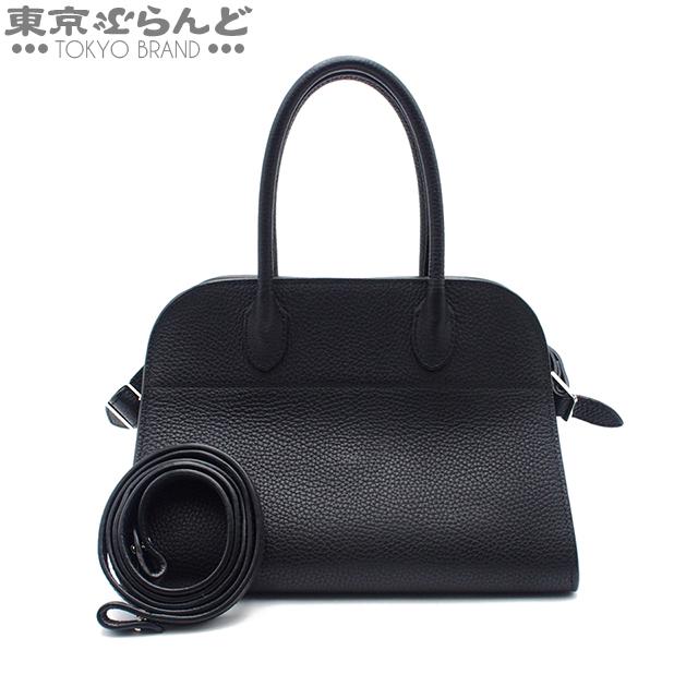 ザ・ロウ THE ROW ソフト マルゴー 10 ブラック レザー 2way