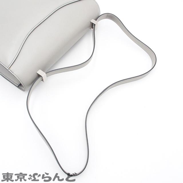 【広尾店】希少！ エルメス HERMES コンスタンス25 ショルダーバッグ ボックスカーフ SV金具 □C刻印 1999年製 【16244】 HERMES（エルメス） コンスタンス 25 □C刻印 グレー マットシルバー