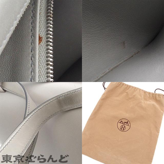 エルメス HERMES コンスタンス 25 □C刻印 グレー マットシルバー金具 ボックスカーフ ショルダーバッグ レディース 101718592｜tokyobrand｜09