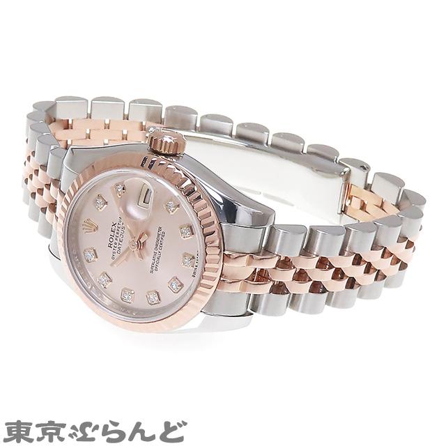 ロレックス ROLEX デイトジャスト ランダム番 179171G ピンクコンピューター SS/K18PG レディース 腕時計 中古)ROLEX ロレックス デイトジャスト 179171G ピンク コンピューター