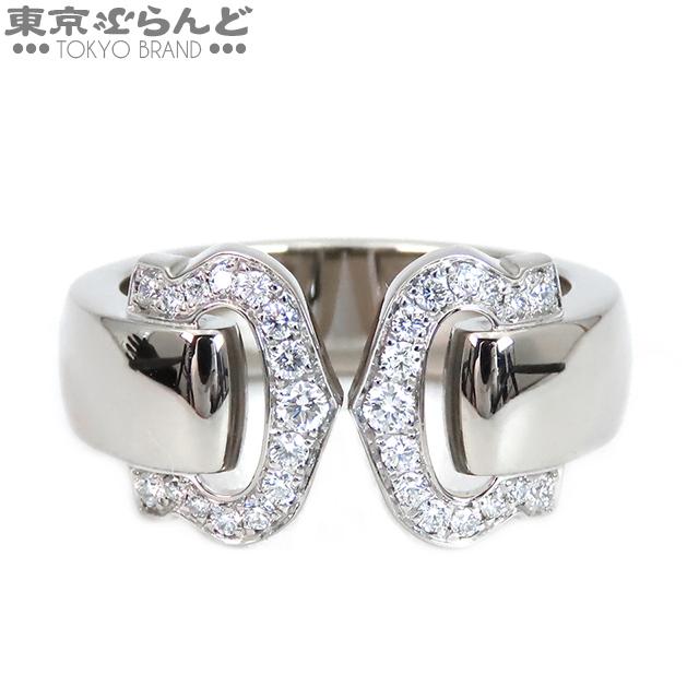 カルティエ CARTIER 2C ブークルセ リング K18WG ダイヤモンド #48 8号  