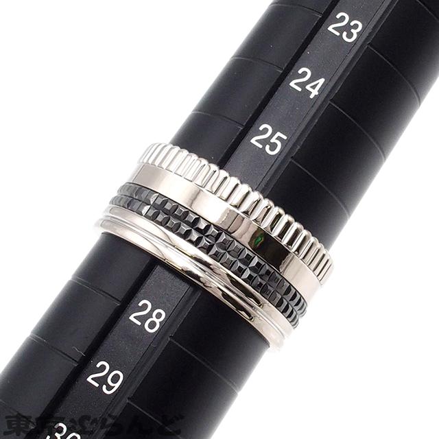 キャトルリング　ブラック×ホワイトゴールド　ラージサイズ　8〜9号の方 QUATRE BLACK EDITION キャトル ブラック | ウェディング リング