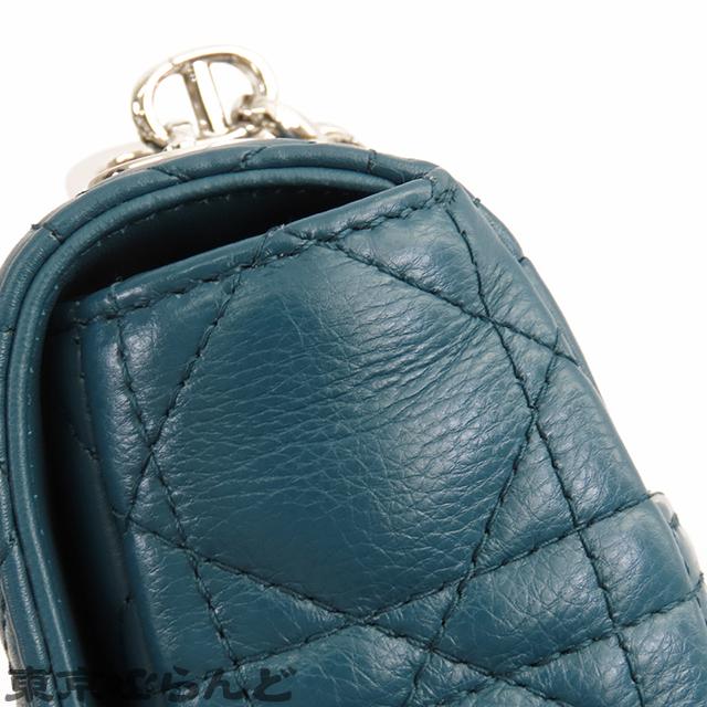 ディオール Dior ディオール カロ スモール ブルー シルバー金具 レザー カナージュ チェーンショルダーバッグ レディース A 101719792｜tokyobrand｜07