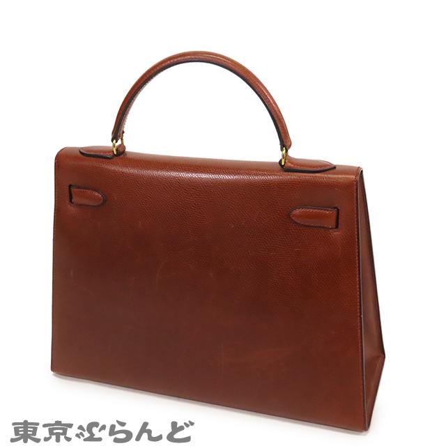 エルメス HERMES ケリー 32 〇J刻印 茶 ブラウン ゴールド金具 クシュベル 外縫 ハンドバッグ ヴィンテージ 101720473｜tokyobrand｜02