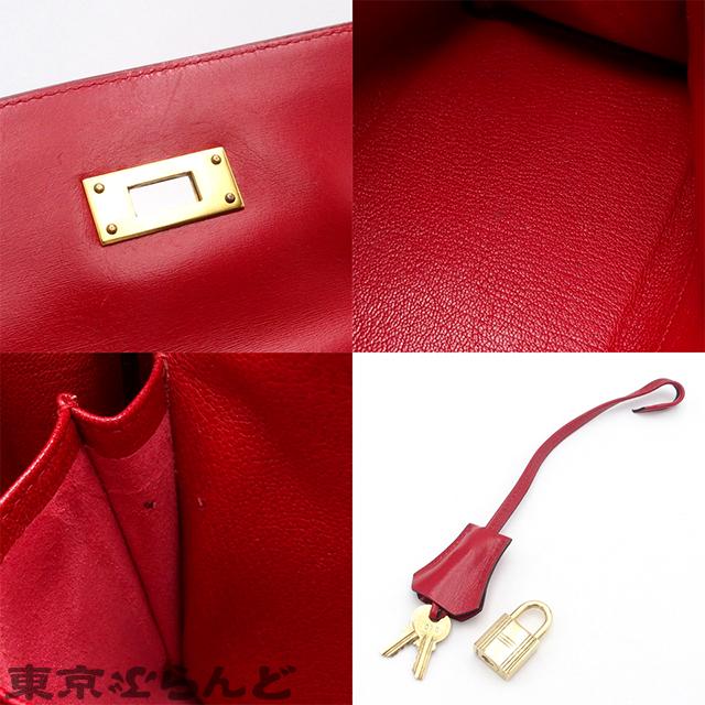 HERMES（エルメス） ケリー32 内縫い ○S刻印 ルージュヴィフ 赤