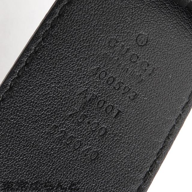 GUCCI（グッチ） ダブルGバックル レザー ベルト 400593 ブラック