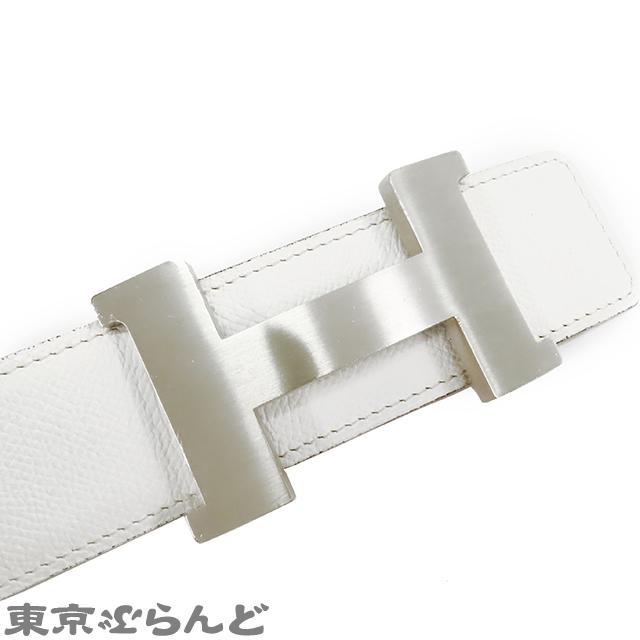 HERMES エルメスコンスタンスリバーシブルベルト80 シルバーバックル　美品 HERMES（エルメス） コンスタンス リバーシブル Hベルト □M刻印